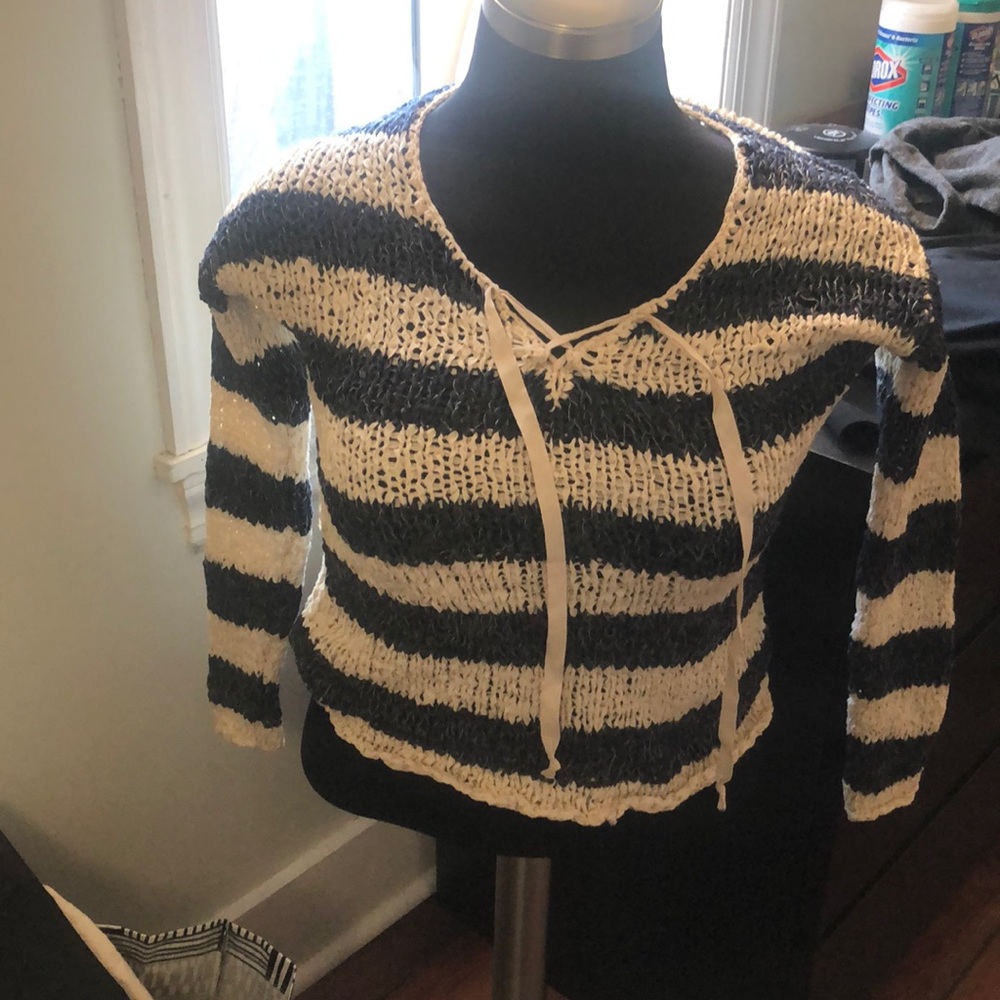 Lucky brand summer crochet sweater